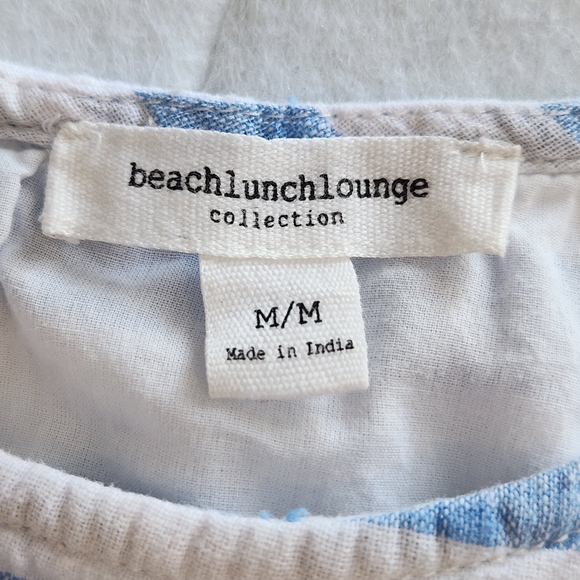 beachlunchlounge Blue and White Striped Casual Dress Size Small - Picture 2 of 13